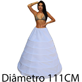 Saiote Anágua de Armação para vestido de noivas e Festas 6 AROS ÚLTIMO ARO 3,05 METROS DIÂMETRO 111 CM em Oferta na Shopee
