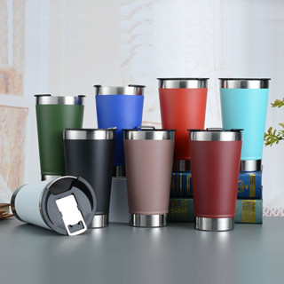 Copo térmico com abridor e tampa 473ml Metalicos