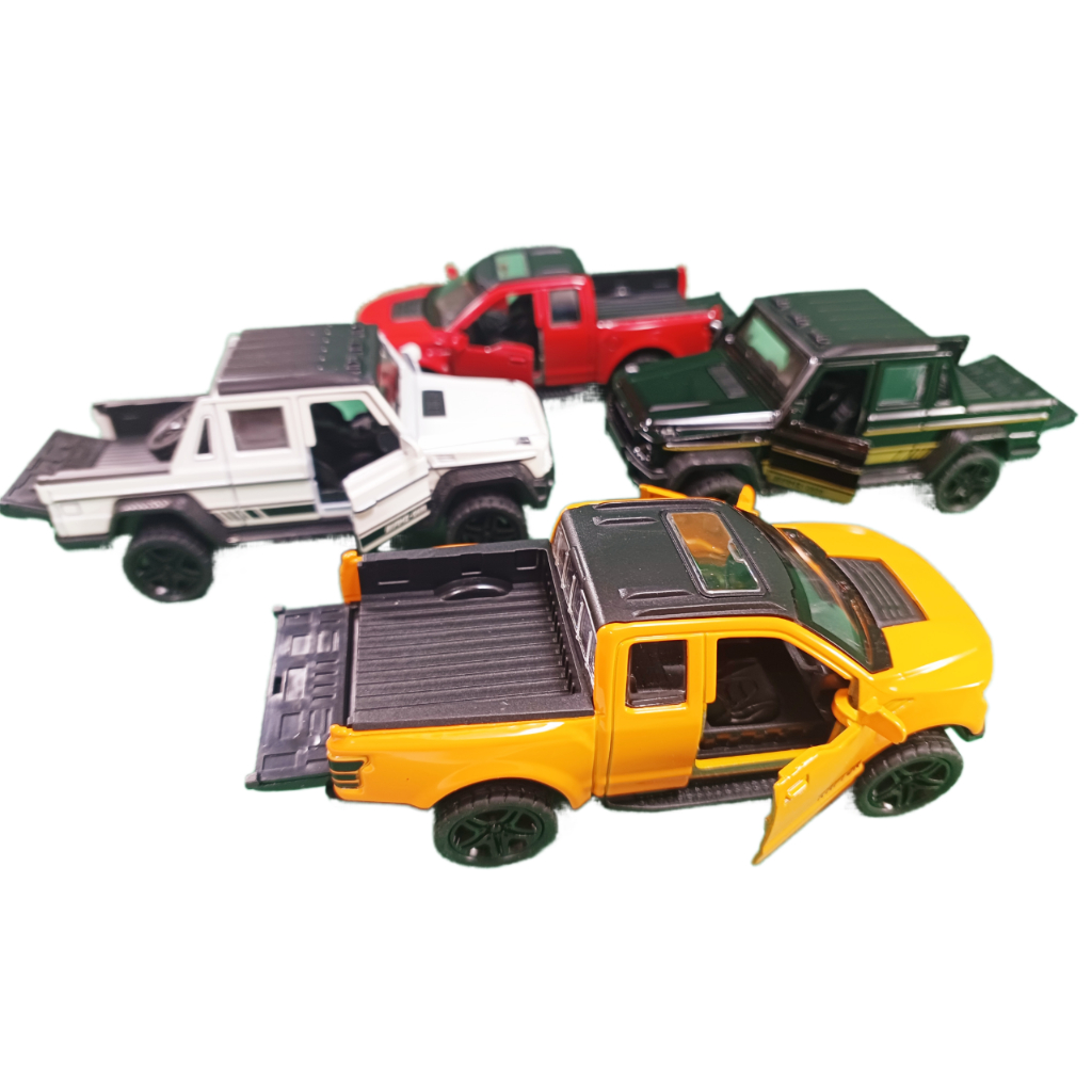 MINIATURA Mercedes-Benz Pickup Jeep 4x4 OFF ROAD A FRICÇÃO Som e Luzes Coleção Presente