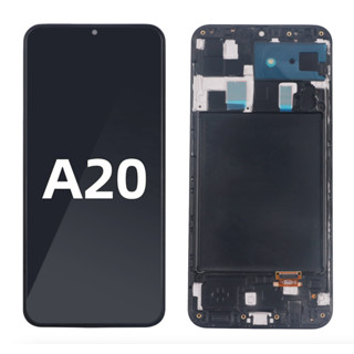 Tela Display Modulo Fronta touch Lcd completo Samsung A20 A205 Com Aro