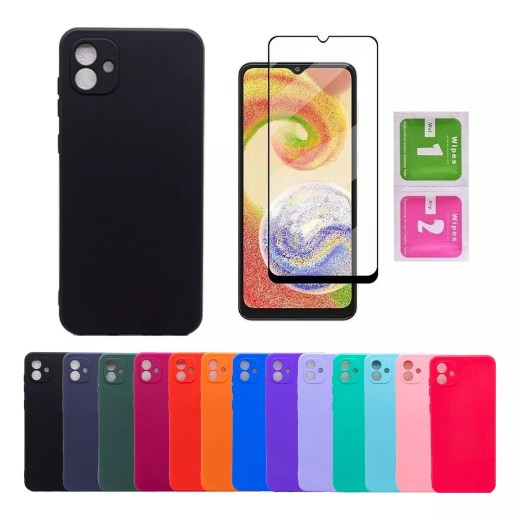 Capa Capinha Aveludada + Película 3d Para Galaxy A04e 6.5