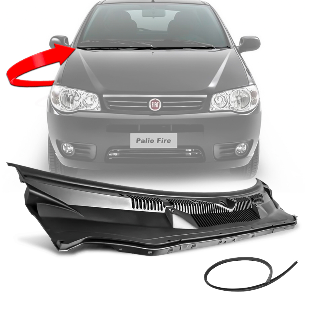 Churrasqueira Grade Parabrisa Vedação Fiat Palio Strada Siena 2004/2015 em Oferta na Shopee