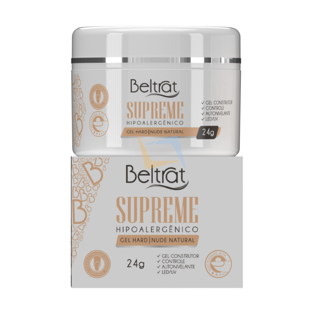 Gel Hard Supreme Nude Natural Beltrat 24g/ Alongamento de Unhas Artificiais