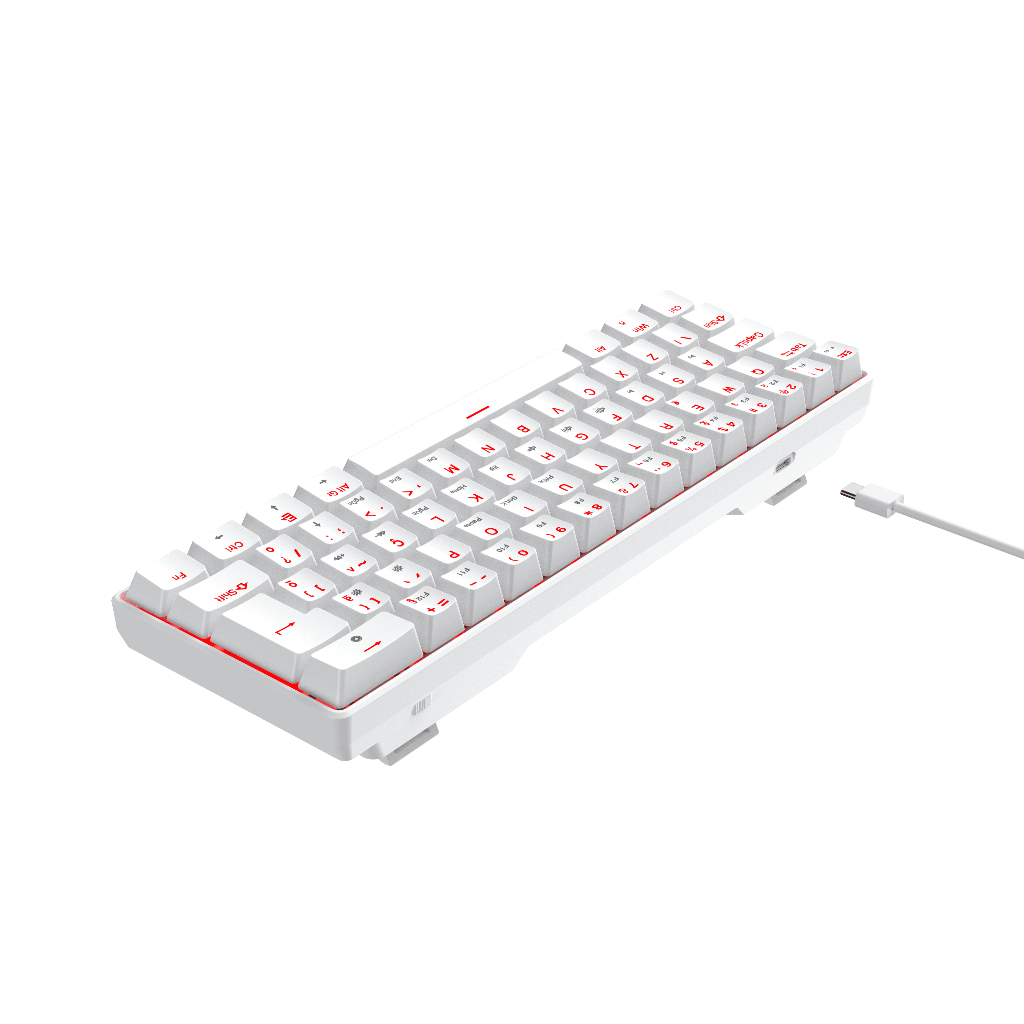 Teclado Mecânico Gamer Hyrax, 60%, Thunder, Switch Huano, Led Vermelho - ABNT2 - detalhe