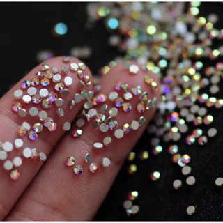 Kit 2 Pacote com 1440 pedras strass cristal furta cor para unhas pedrinhas tamanho 2mm