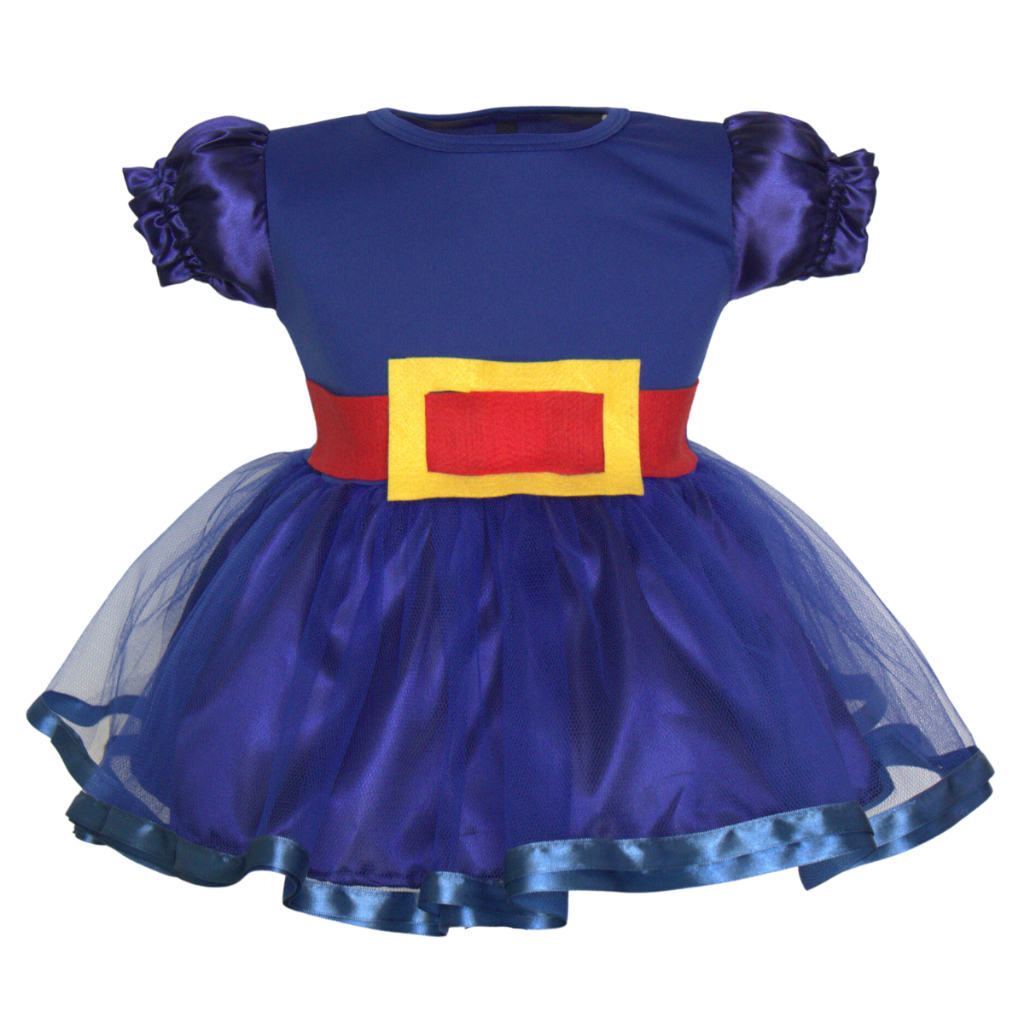 Vestido Show da Luna - Festa Aniversário/Mesversario - Temático Fantasia - Bebê de 1 mês à 5 aninhos