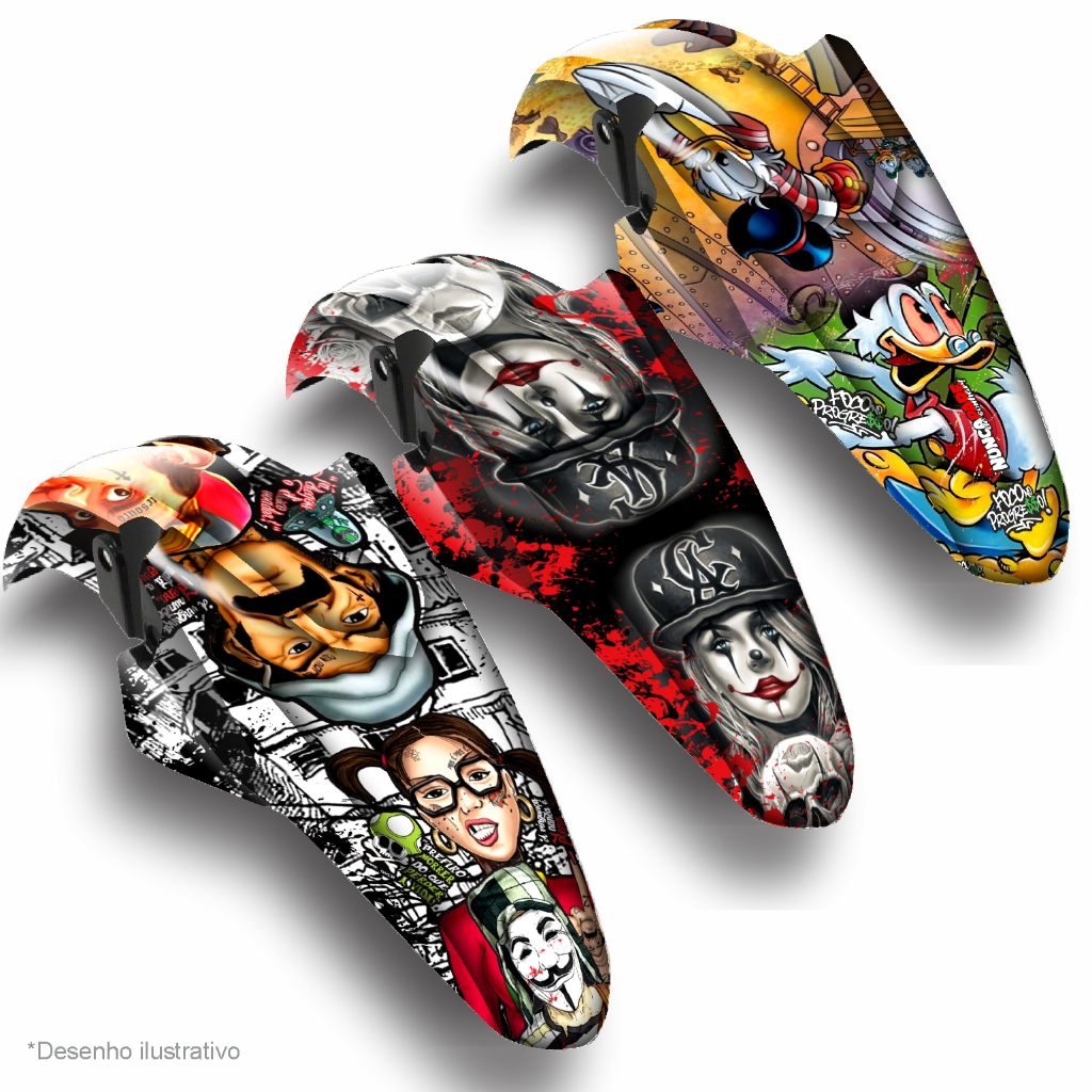 Adesivo de Paralama Moto Personalizado Superfícies Lisas 01