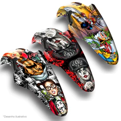 Adesivo de Paralama Moto Personalizado Superfícies Lisas 01