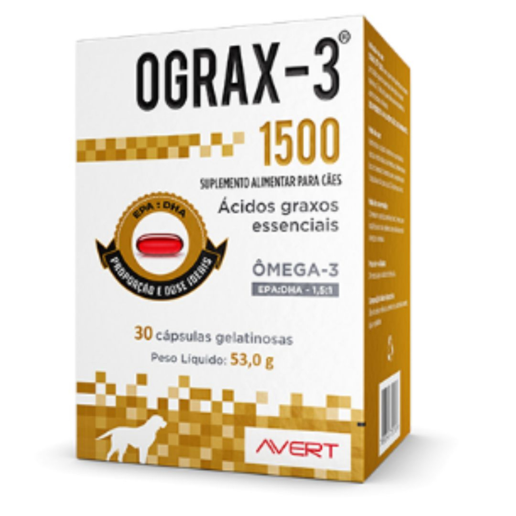 Ograx-3 1500 Suplemento c/30 capsulas Omega-3 Acidos graxos essenciais