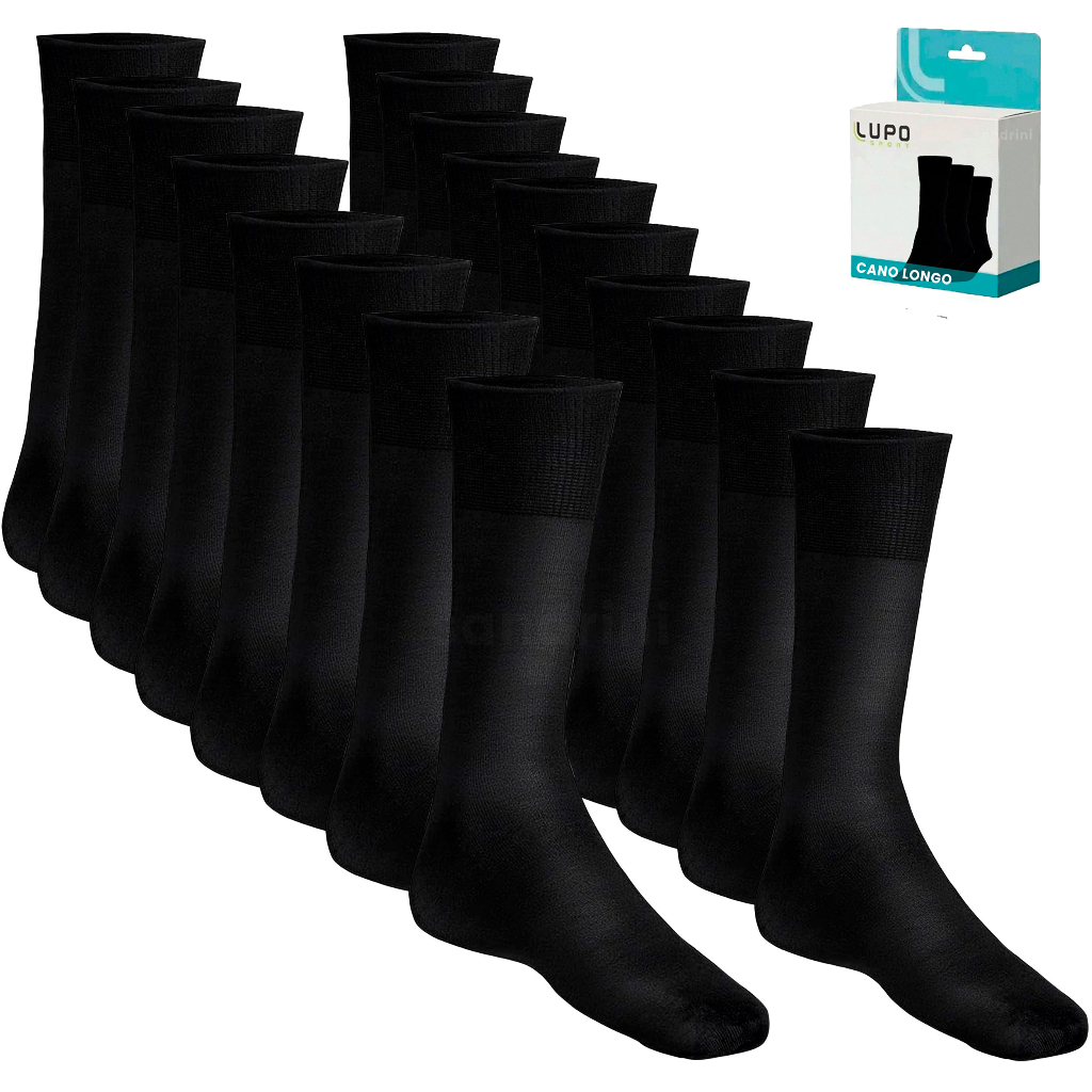 Kit 9 Pares Meias Social Meia Masculina Lupo Meianyl Casual