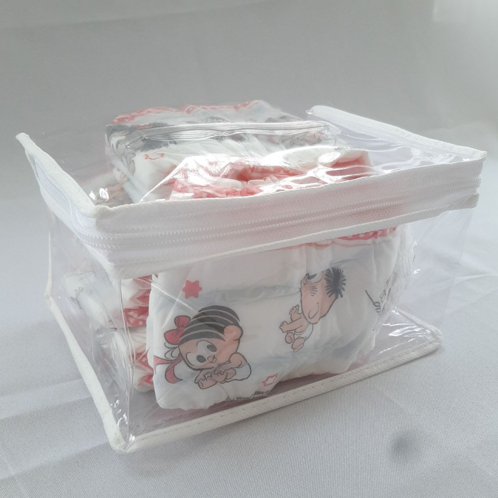 Imagem Organizador Para Mala Bebe Necessaire Kit 4 Peças Transparente Passeios e Malas Maternidade