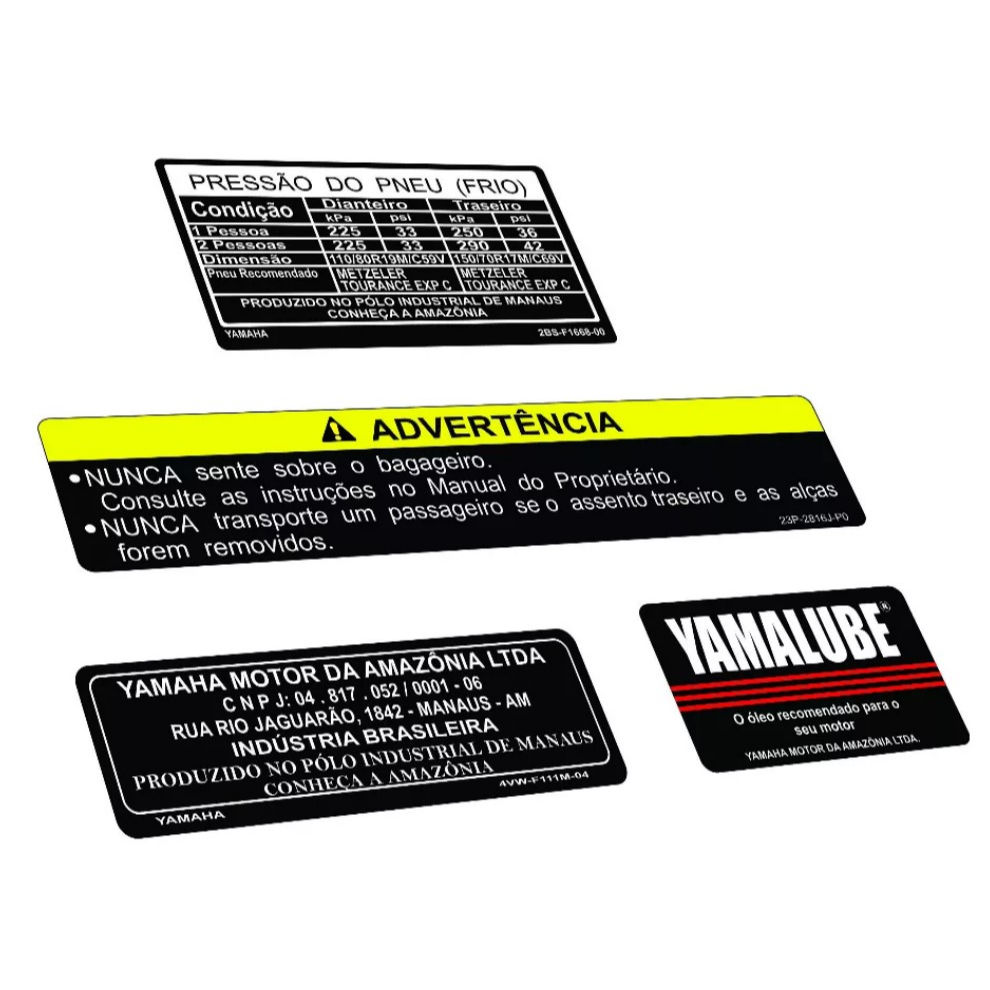 Decalques de informação Yamaha Tenere 1200 Super Tenere compativel