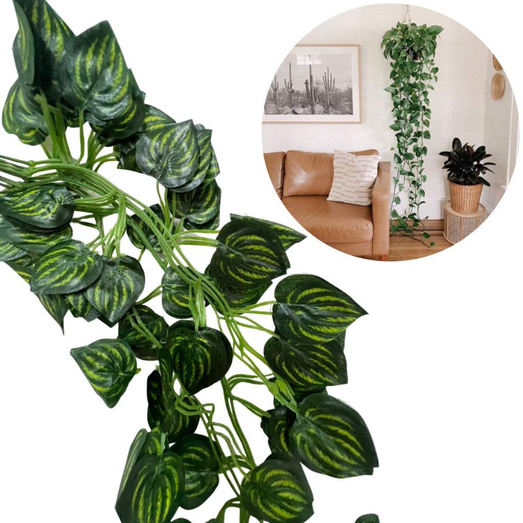 Planta artificial Folhagem verde pendente