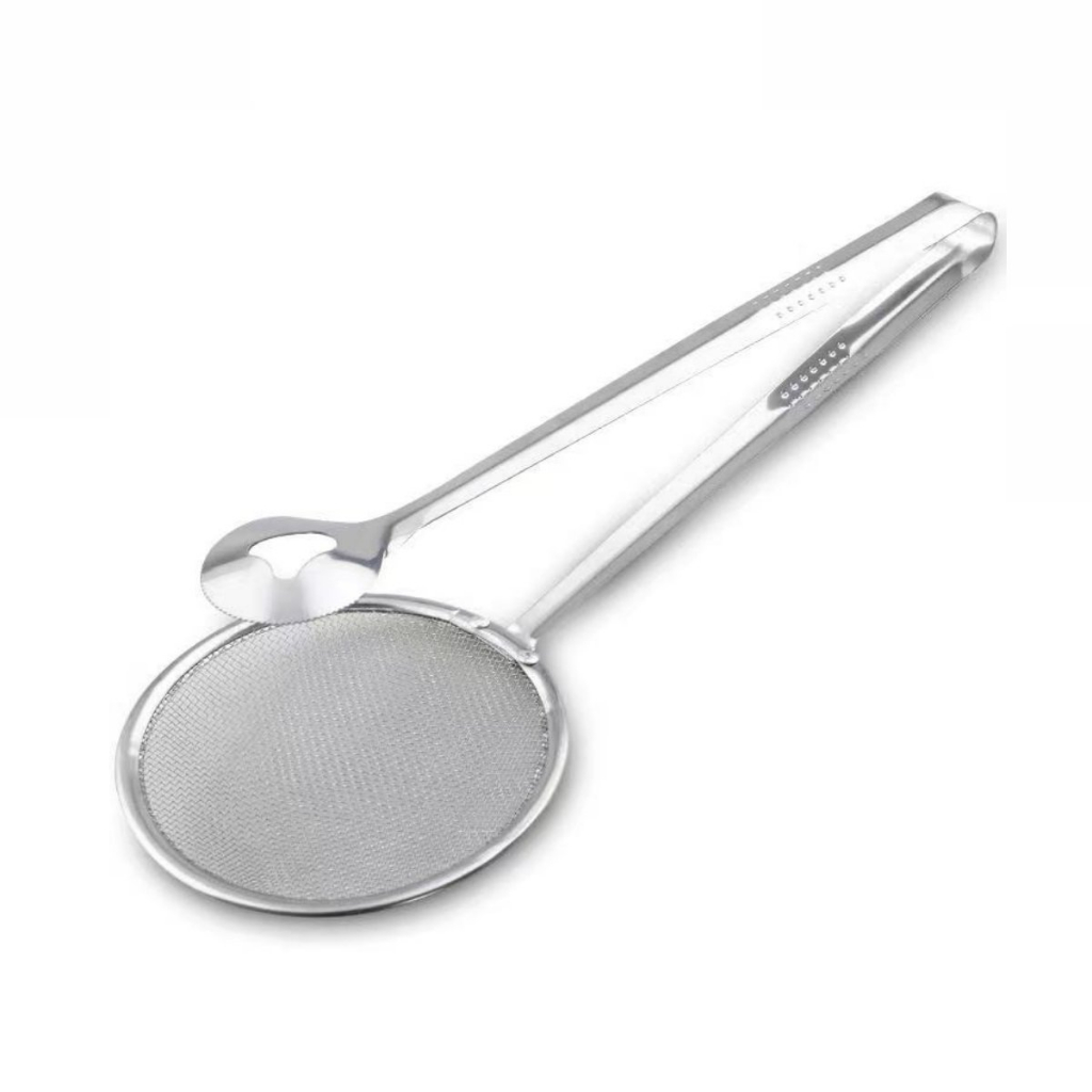 Escumadeira Fritura Com Pegador Inox Pastel Batata Frita em Oferta na Shopee