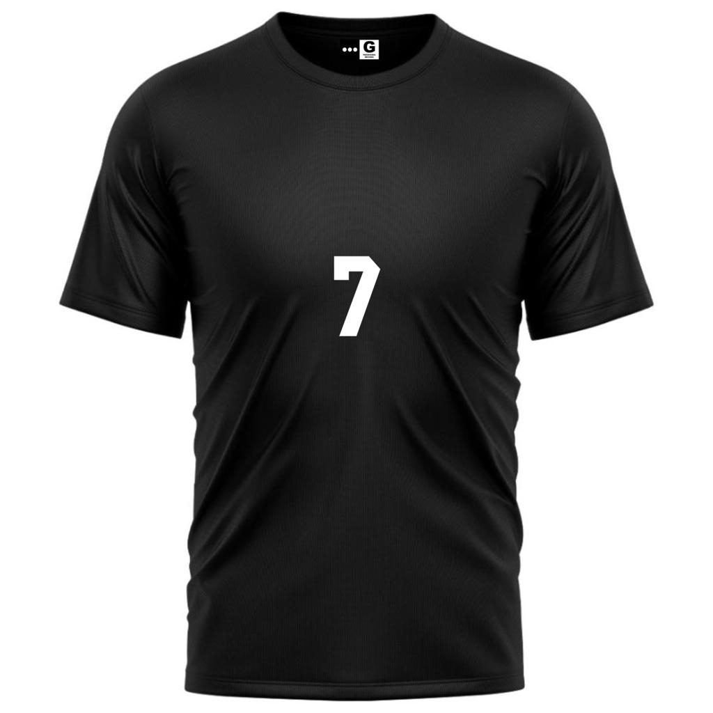 Camisa Masculina Camiseta Número 7 Futebol Dry Fit Academia Esportivo Treino