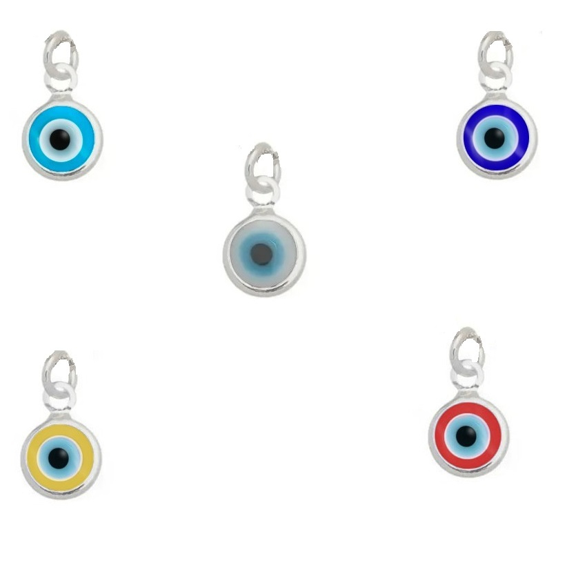 Pingente Feminino Olho Grego em Prata 925 Ponto de Luz Diversas Cores em Oferta na Shopee