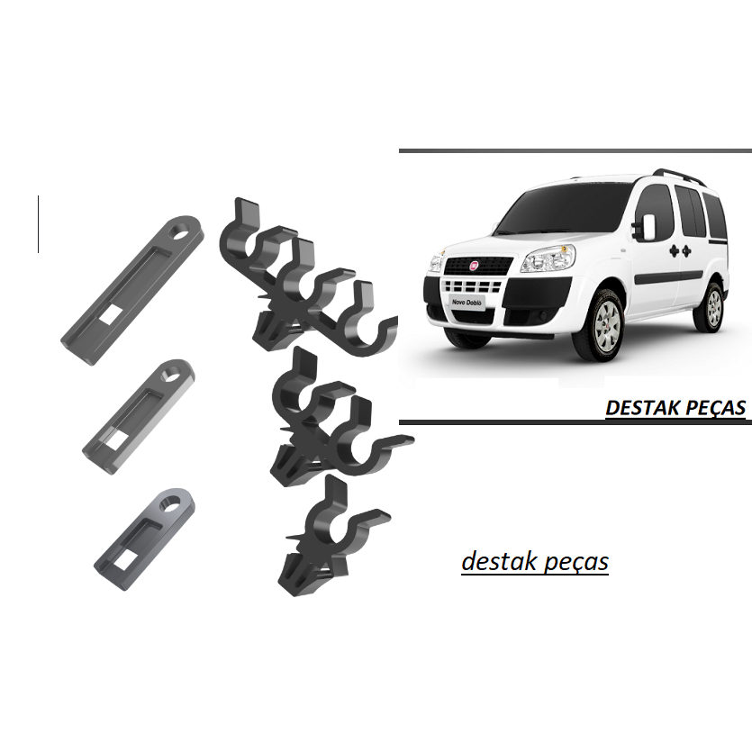 Kit Do Organizadores Dos Cabos De Vela Motor 1.8 Mpi 8V | C/ Suporte Da Presilha Fiat • Doblo • Idea