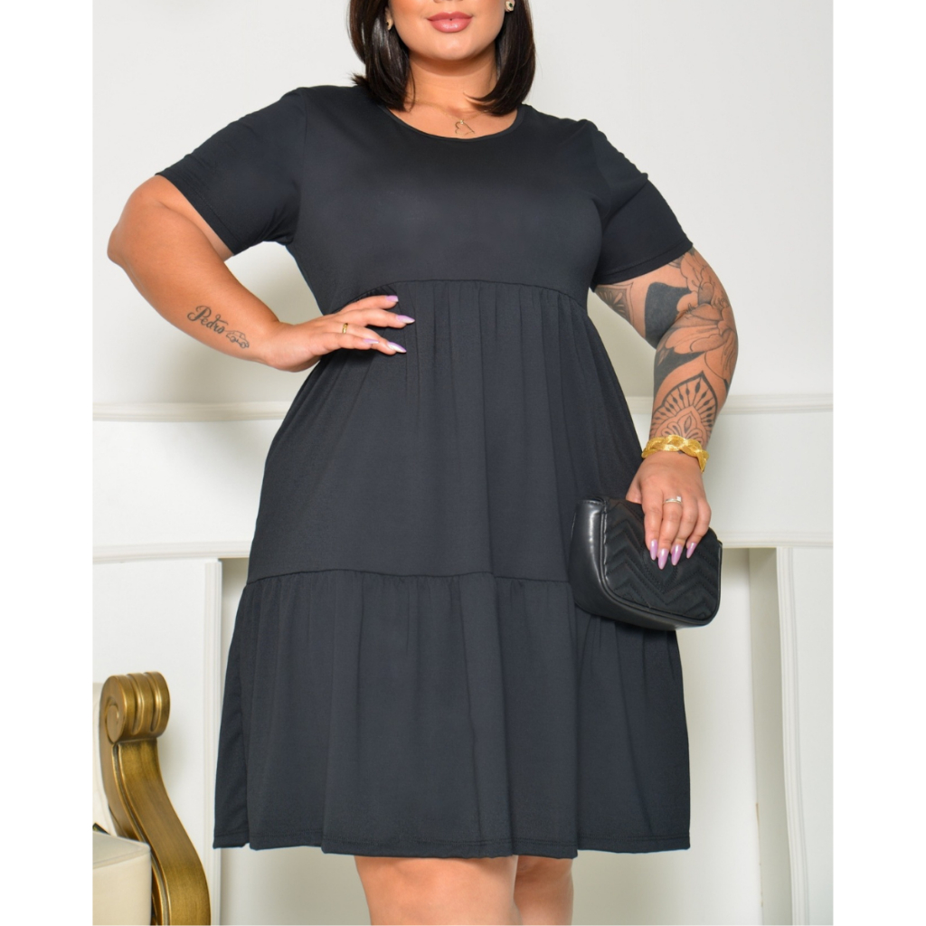 Vestido Moda Inclusiva Plus Size Verão Confortável Soltinho