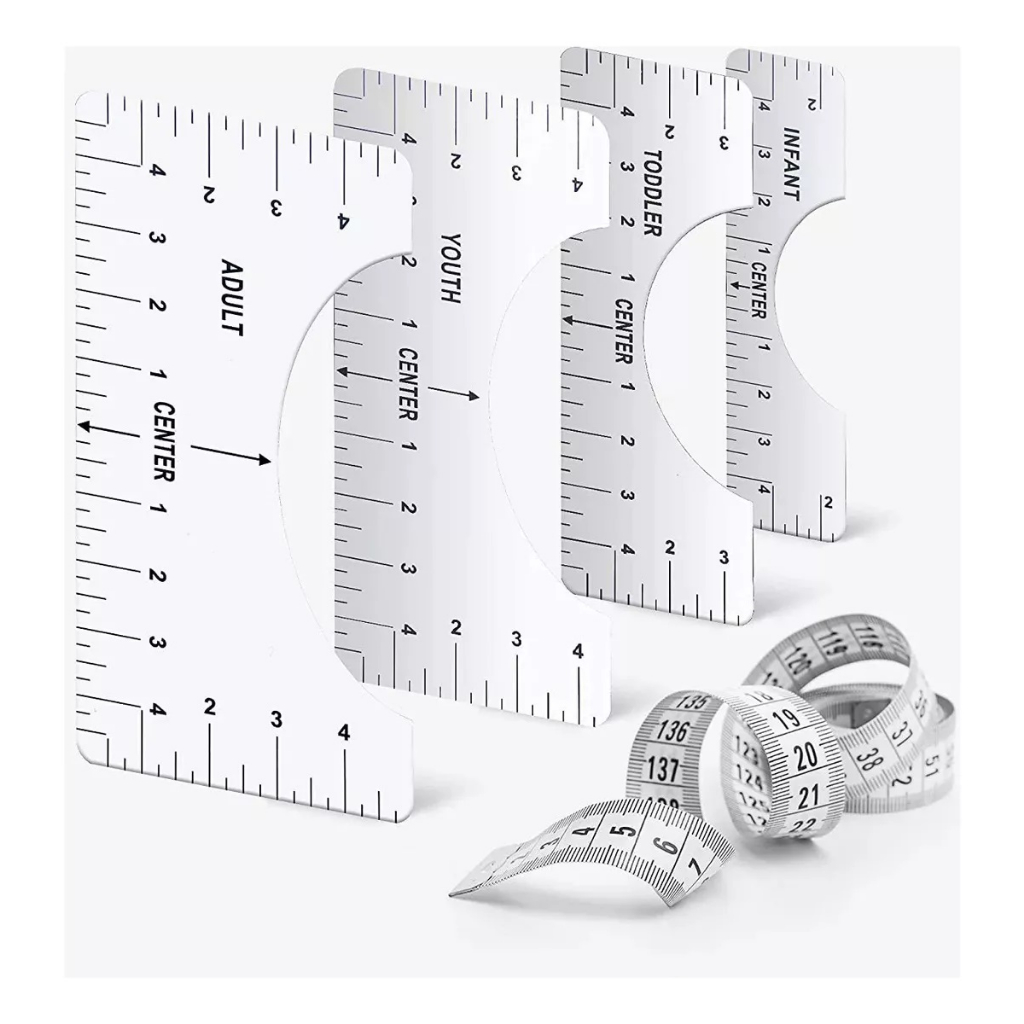 4x Ferramenta Regua De Lide De Circula Camiseta em Oferta na Shopee