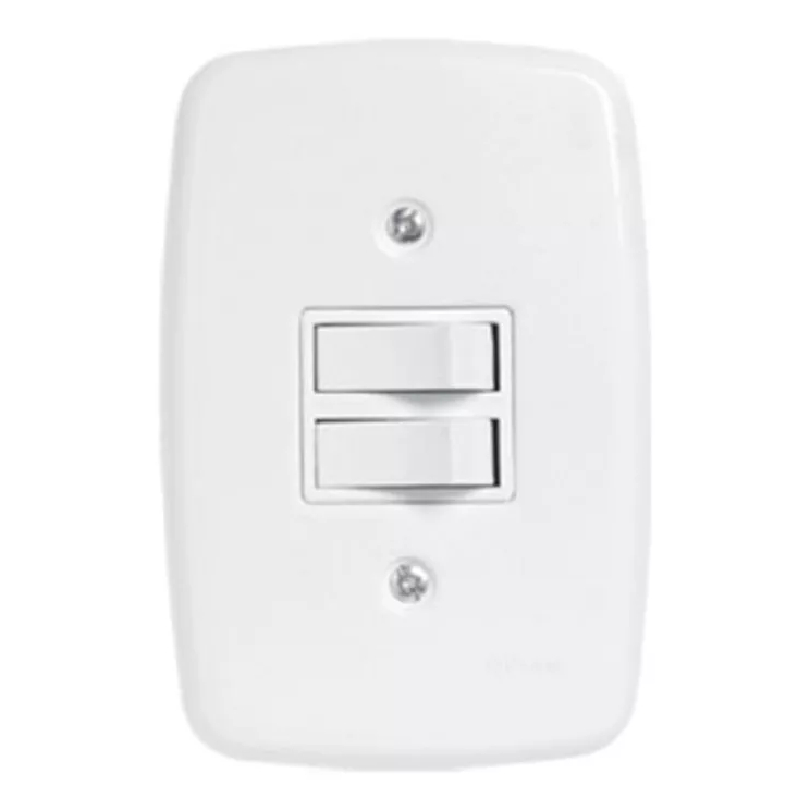 Interruptor 2 Teclas Simples 4x2 Pluzie
