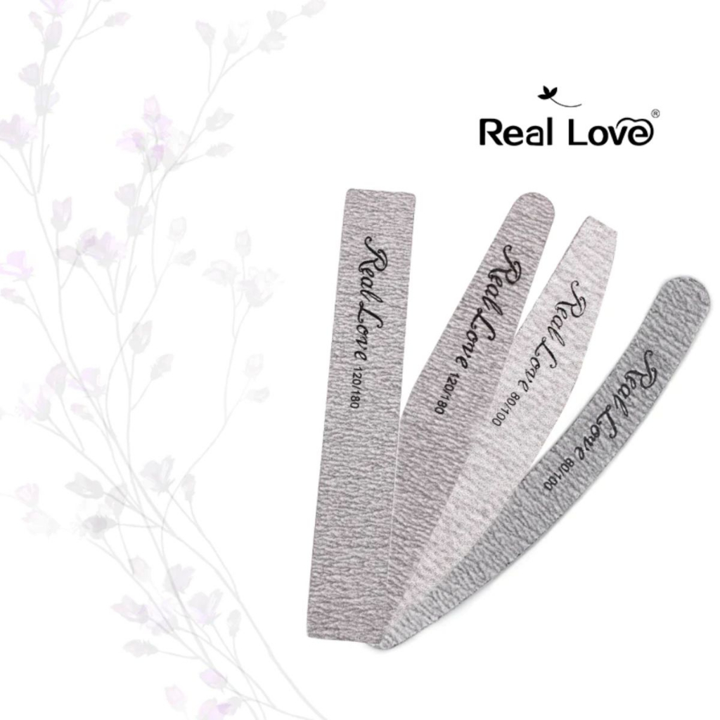 Lixa Banana/Boomerang/Caixa 100/180 Unha Porcelana Acrygel Fibra - Real Love