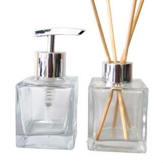 kit 02 Frascos de Vidro Cubo Cristal p/Lavabo,para Difusor de Aromas e Sabonete Liquido em Oferta na Shopee