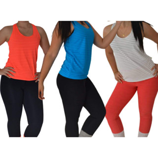 Kit 3 Regata Feminina Nadador Musculação Academia Fitness Ginastica Atacado