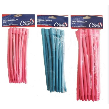 Bigodim Circular para Cabelos Santa Clara Bigudinho C/12UN em Oferta na Shopee
