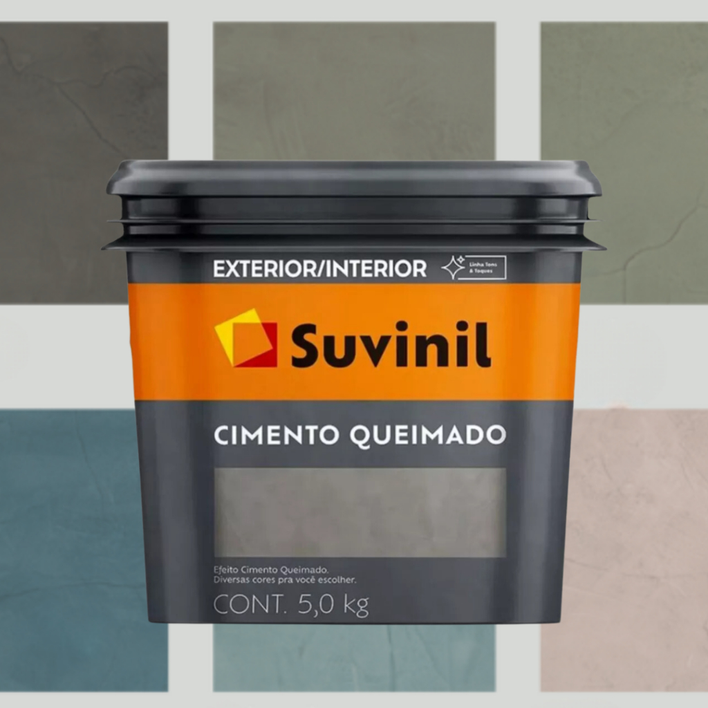 Massa Efeito Cimento Queimado Suvinil 5kg - Escolha A Cor em Oferta na Shopee