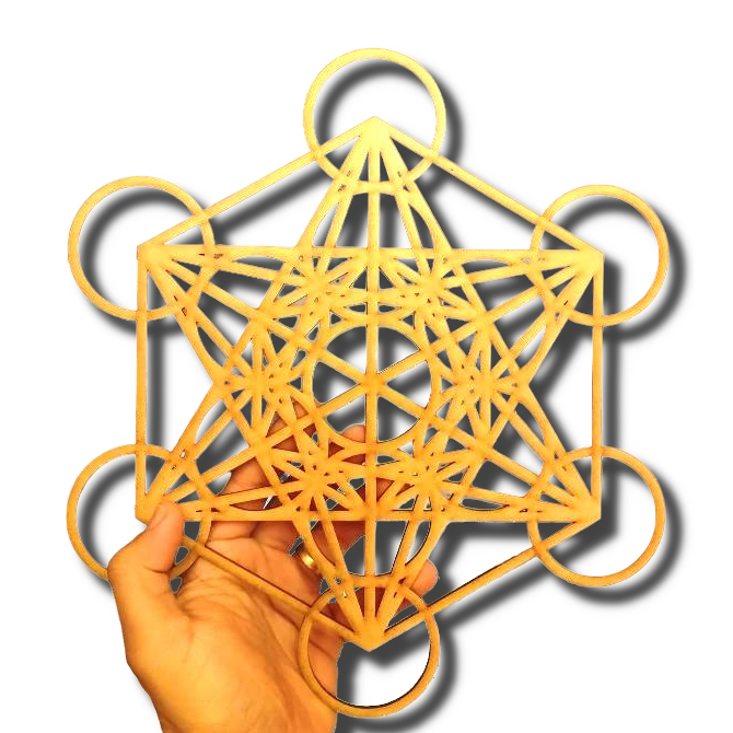 Mandala Cubo Metatron aplique de parede vazado em Mdf 3mm quadros decorativos