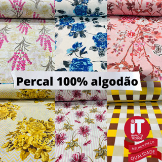 Tecido Percal 180 fios 100% Algodão 1 metro x 2,50
