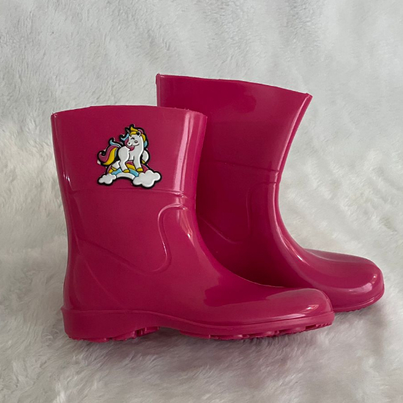 Bota Galocha Infantil 19 ao 34 Impermeável Pvc Cano Médio