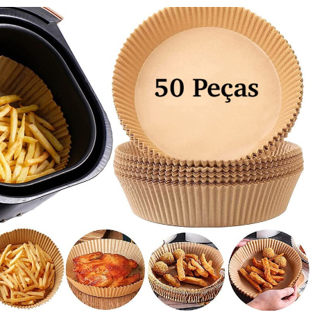 Forma De Airfryer Descartável Redondo Antiaderente