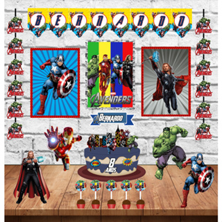 Kit Decoração Festa Em Casa Vingadores Avengers em Oferta na Shopee
