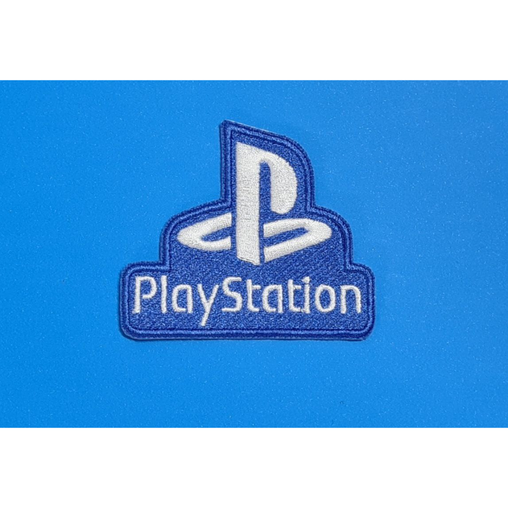 Patch Aplique Bordado Logo playstation - 7cm x 8cm - com termocolante em Oferta na Shopee