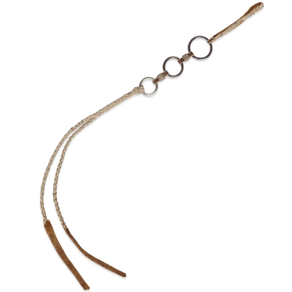 Chicote Tala Rebengue P Cavalo Em Couro Cru 2 Pernas Super Oferta