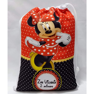 Kit 15 un Sacolinha Tecido Personalizada Qualquer Tema em Oferta na Shopee