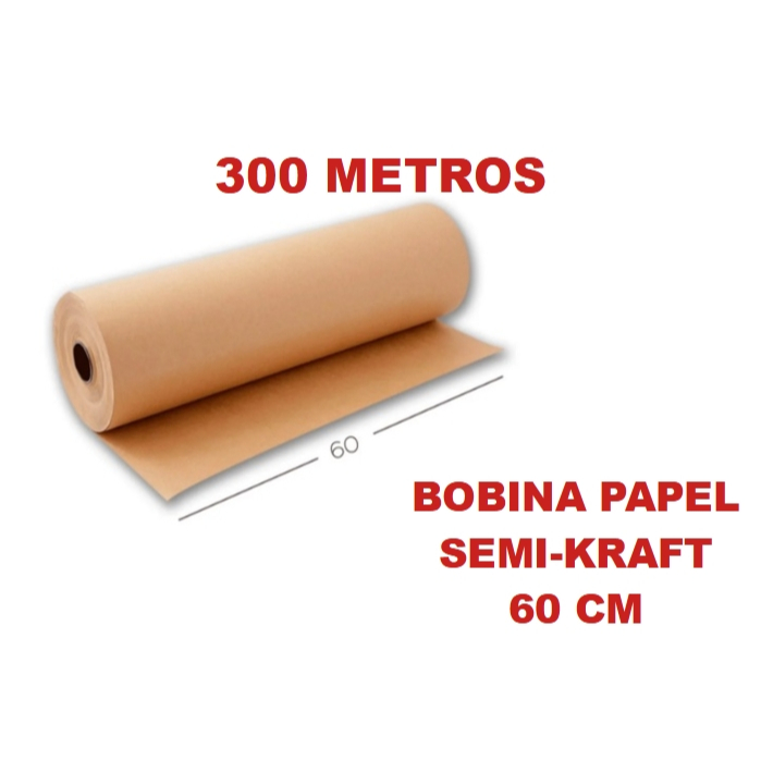 Papel Semi Kraft Bobina 60cm Aprox. 9KG  Pardo Embalagem Caixa em Oferta na Shopee