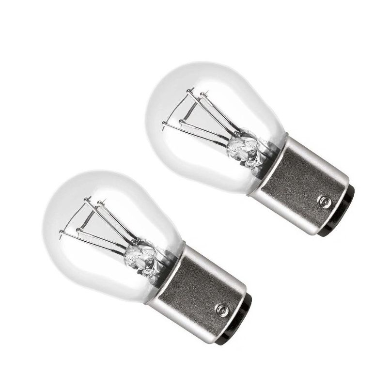 Kit 2 (duas) Lâmpadas 2 polos1034 P21/5W Lanterna traseira luz freio Philips 12499CP LMM7528 HELLA HLL7528 GAUSS GL1034