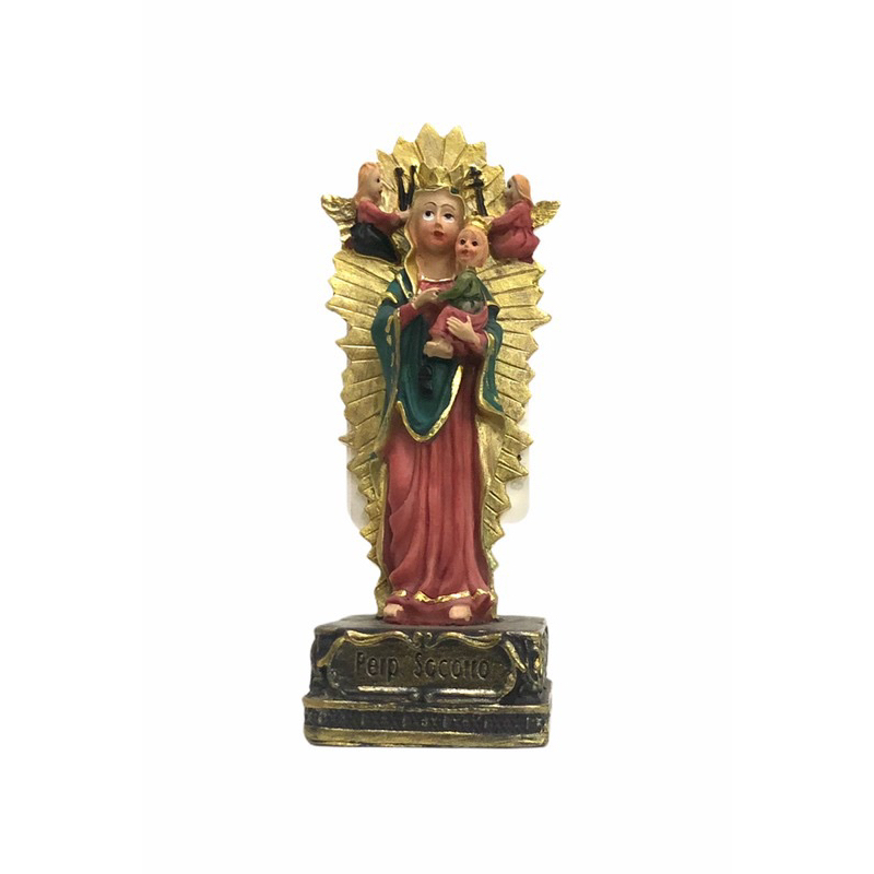 Imagem Nossa Senhora do Perpétuo Socorro 9 cm Resina Importada padroeira do socorro contínuo e das causas urgentes