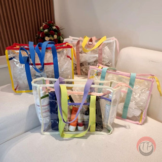 Bolsa Transparente Impermeável Moda Praia Verão Piscina Tiracolo Grande PVC