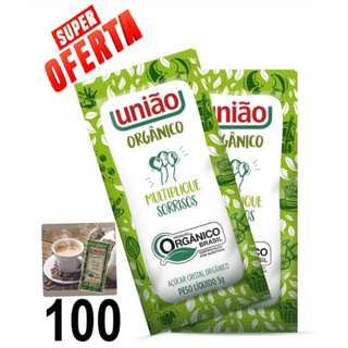 Açúcar Cristal Orgânico União 100 Sachês de 5g em Oferta na Shopee