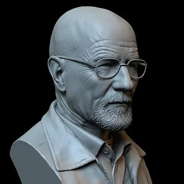Bustos decorativos atores e personagens de filmes e séries Breaking Bad The Last of Us Better Call Saul Game of Thrones The Witcher para pintura ou coleção em resina