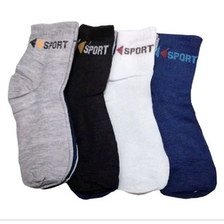 6/12 pares Meia Infantil Masculina N 30 a 40 Cano médio Juvenil adolescente meias escolar sport FINA
