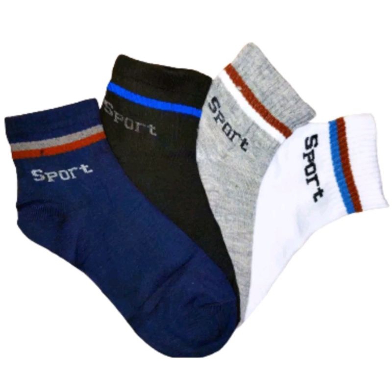 6/12 Pares kit Meia Masculina Juvenil Infantil Algodão N 30 a 40 escolar adolescente PRETA BRANCA  sport FINA