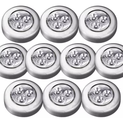10/20/30 Unidades Lâmpada Adesiva De Emergência Com 3 Leds Lampada Pequena Para Corredor,Parede,Armário,Estudar Promoção em Oferta na Shopee