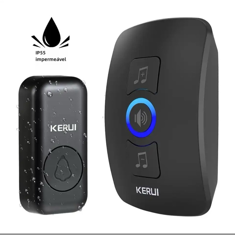 Campainha Sem Fio de Longo Alcance à Prova D'água Direto na Tomada KERUI Original Alta Qualidade