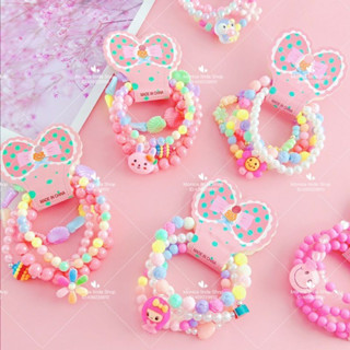 kit 4 pulseiras Para Crianças Infantil Frutas Doces Coloridos Atacado moda Promação