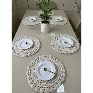 Kit Souspla Crochê 6pçs Supla Mesa Posta