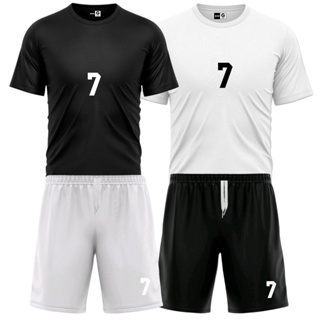 Kit Conjunto 1 Camisa e 1 Bermuda Futebol Dry Fit Jogo Academia Masculino Com Número 7 em Oferta na Shopee